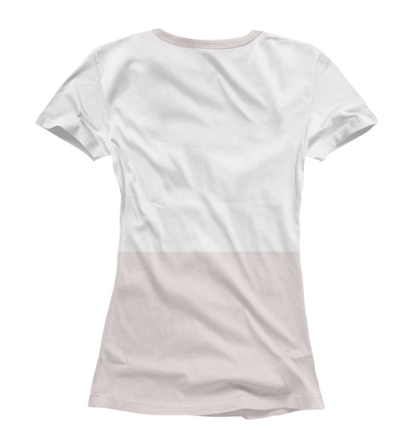 Женская футболка с изображением Бульдог цвета Белый