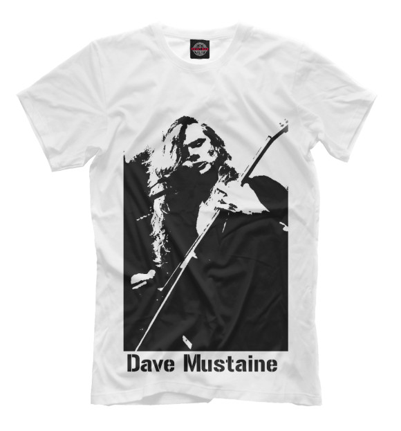 Мужская футболка с изображением Dave Mustaine цвета Молочно-белый