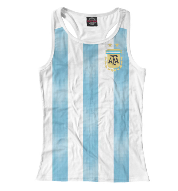 Женская майка-борцовка с изображением Форма Сборной Аргентины цвета Белый
