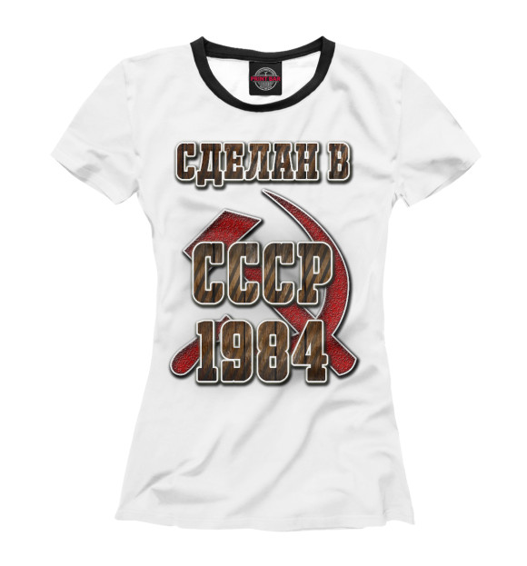 Футболка для девочек с изображением 1984 цвета Белый