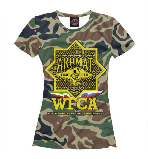 Женская футболка с изображением Akhmat WFCA цвета Белый