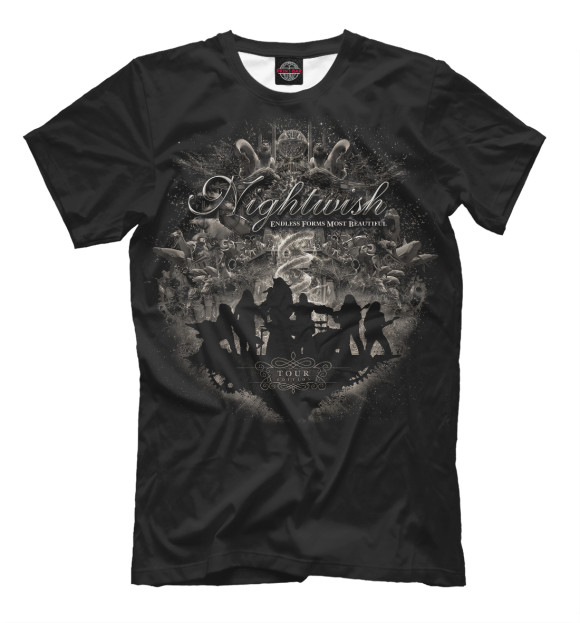 Футболка для мальчиков с изображением Nnightwish цвета Белый