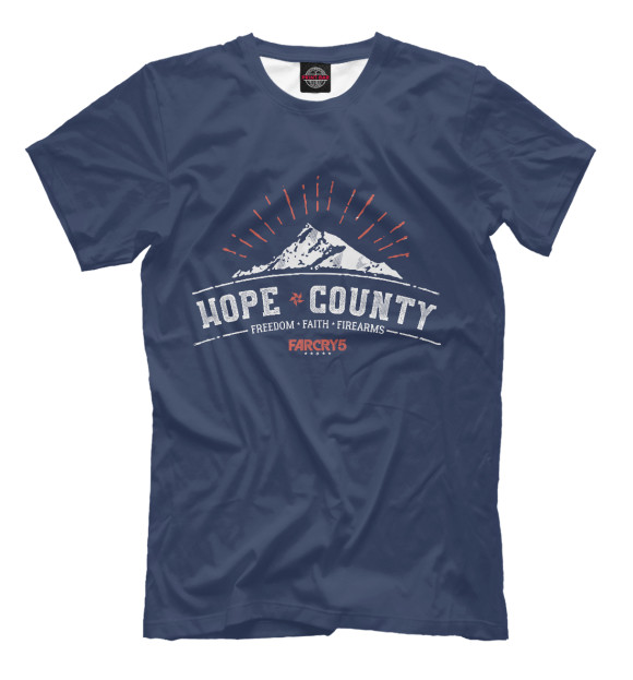 Мужская футболка с изображением Far Cry 5. Hope County цвета Черный