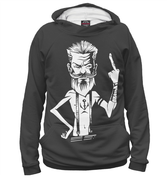 Женское худи с изображением Hipster цвета Белый