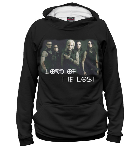 Мужское худи с изображением Lord of the lost цвета Белый