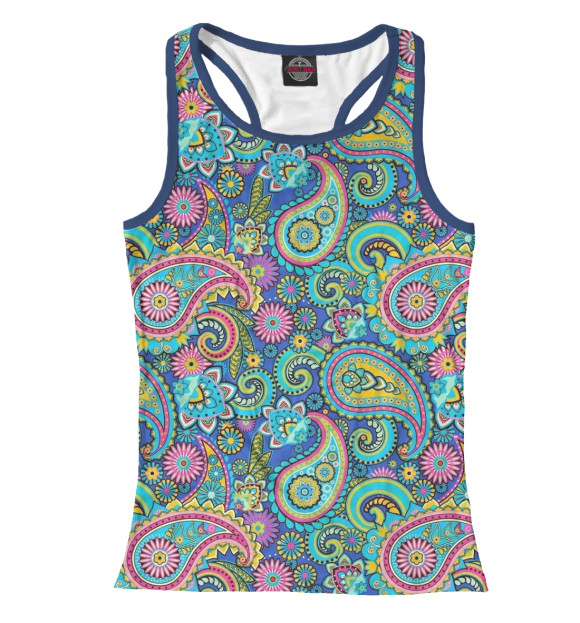 Женская майка-борцовка с изображением Психоделические огурцы цвета Белый