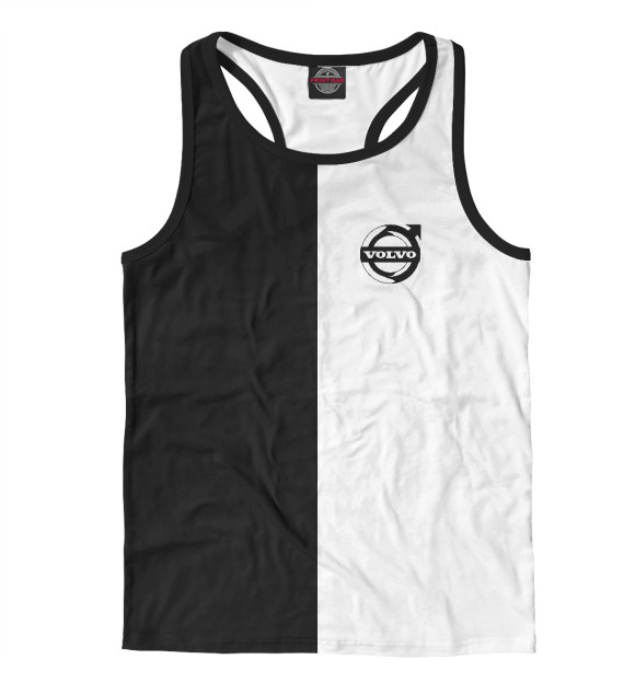 Мужская майка-борцовка с изображением Volvo цвета Белый