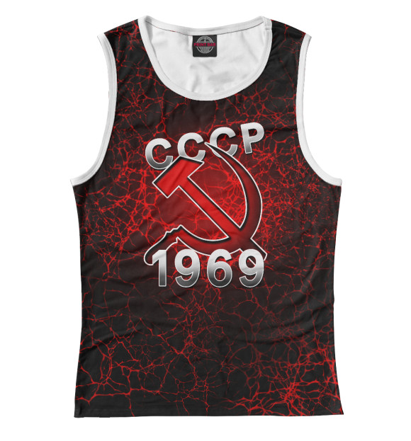 Майка для девочки с изображением 1969 цвета Белый