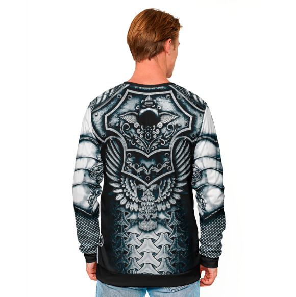 Мужской свитшот с изображением Доспехи цвета Белый