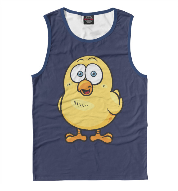 Майка для мальчика с изображением Птенец цвета Белый