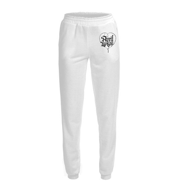 Женские спортивные штаны с изображением Avril Lavigne цвета Белый