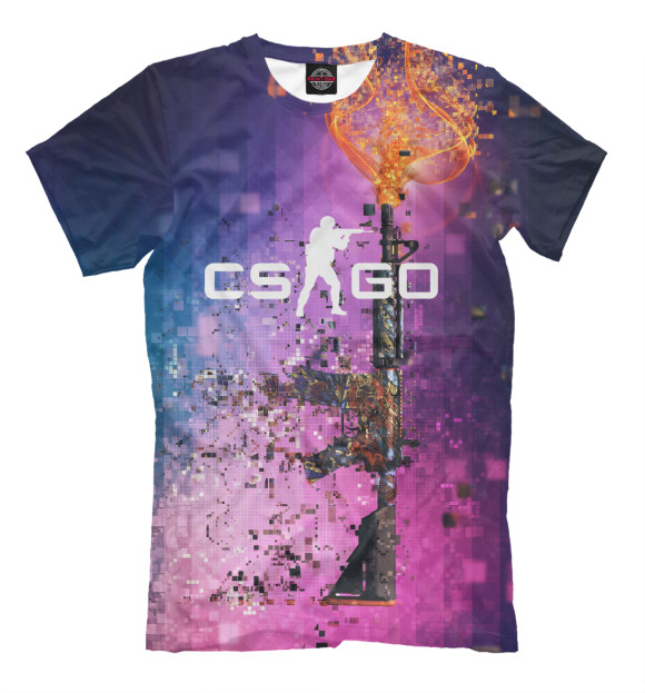 Мужская футболка с изображением CS : GO цвета Молочно-белый