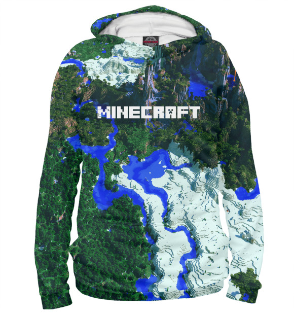 Женское худи с изображением MINECRAFT цвета Белый