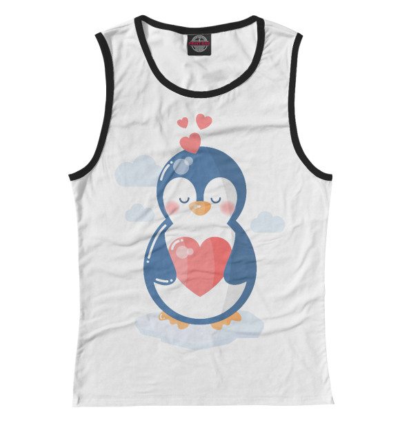 Майка для девочки с притом Новый год цвета Белый Майка для девочки с изображением Новый год цвета Белый