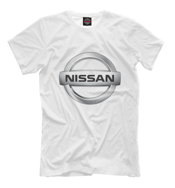 Мужская футболка с изображением Nissan цвета Белый