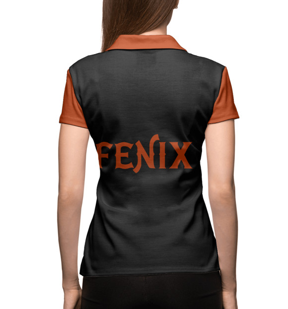 Женское поло с изображением Феникс цвета Белый