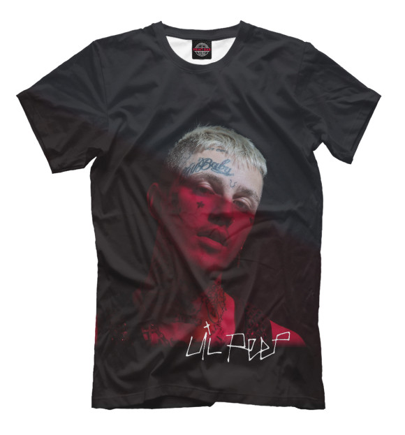 Футболка для мальчиков с изображением Lil Peep цвета Черный