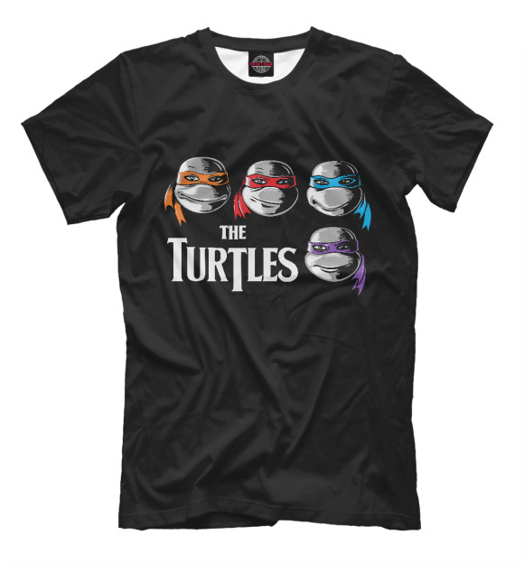 Мужская футболка с изображением Turtles цвета Белый