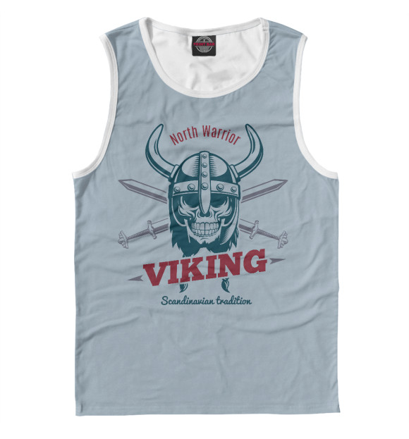 Мужская майка с изображением Скандинавские Традиции цвета Белый