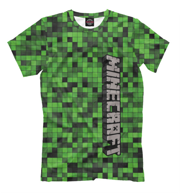 Мужская футболка с изображением Minecraft цвета Белый