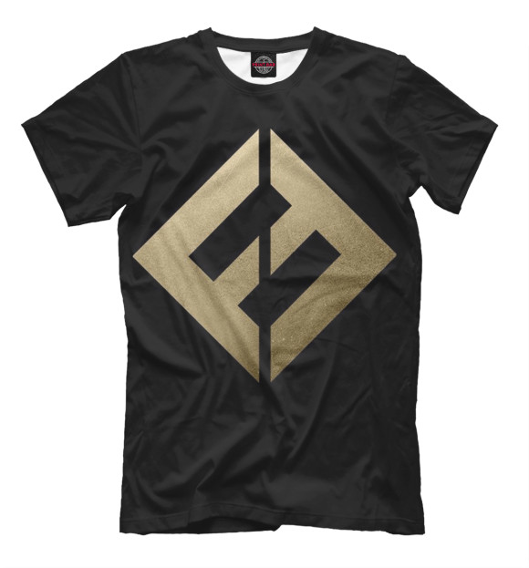 Мужская футболка с изображением Foo Fighters Concrete And Gold цвета Черный