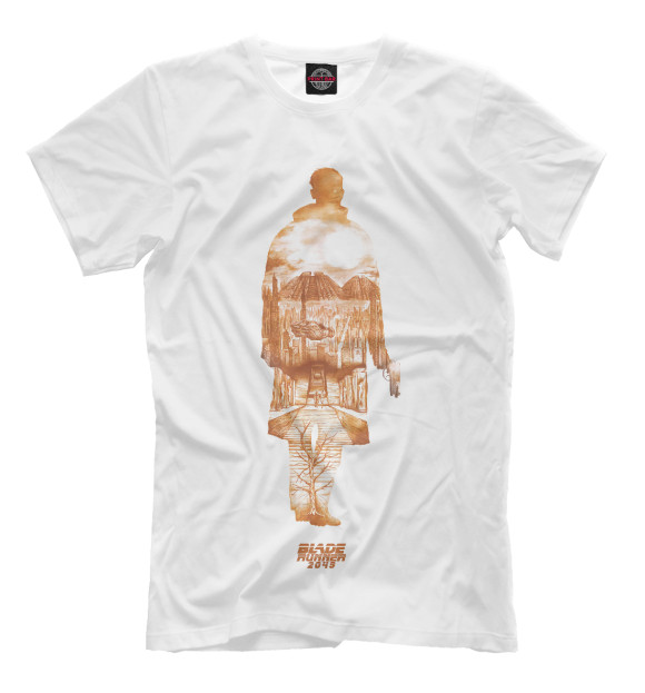 Мужская футболка с изображением Бегущий по лезвию 2049 цвета Молочно-белый