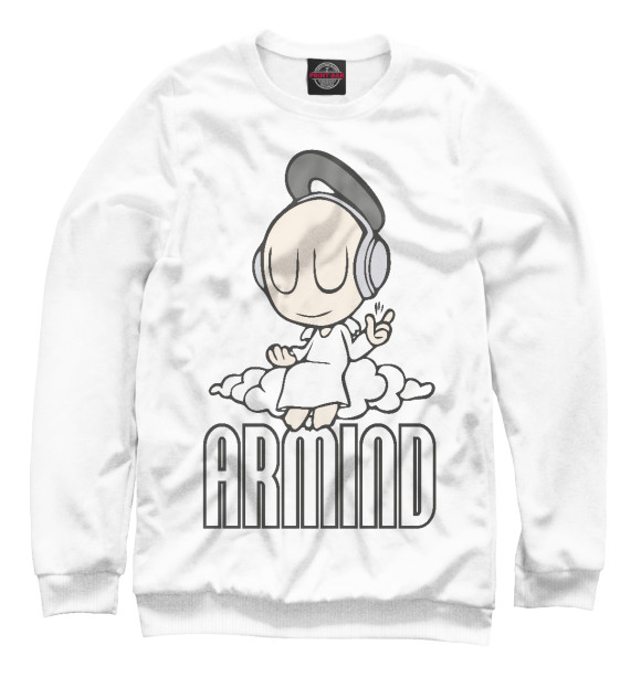 Свитшот для мальчиков с изображением Armin Van Buuren цвета Белый