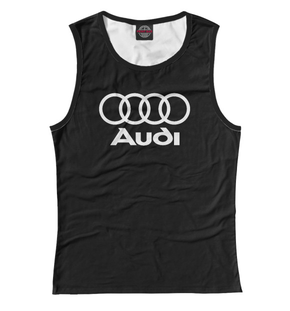 Майка для девочки с изображением Audi цвета Белый