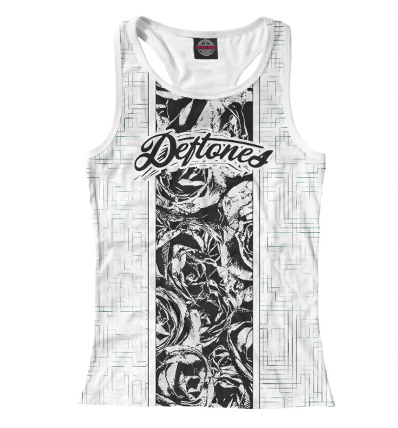 Женская майка-борцовка с изображением Deftones цвета Белый