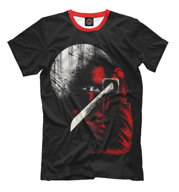 Мужская футболка с изображением Лунный ниндзя цвета Черный