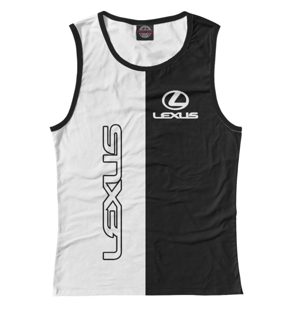 Майка для девочки с изображением Lexus цвета Белый