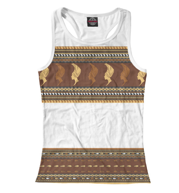 Женская майка-борцовка с изображением Кофе цвета Белый