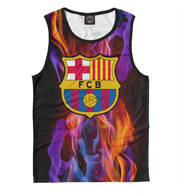 Майка для мальчика с изображением Barcelona цвета Белый