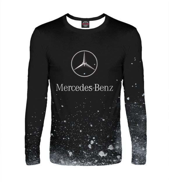 Мужской лонгслив с изображением Mercedes-Benz цвета Белый