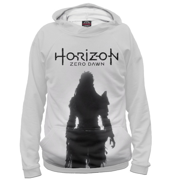 Худи для девочки с изображением Horizon Zero Dawn цвета Белый