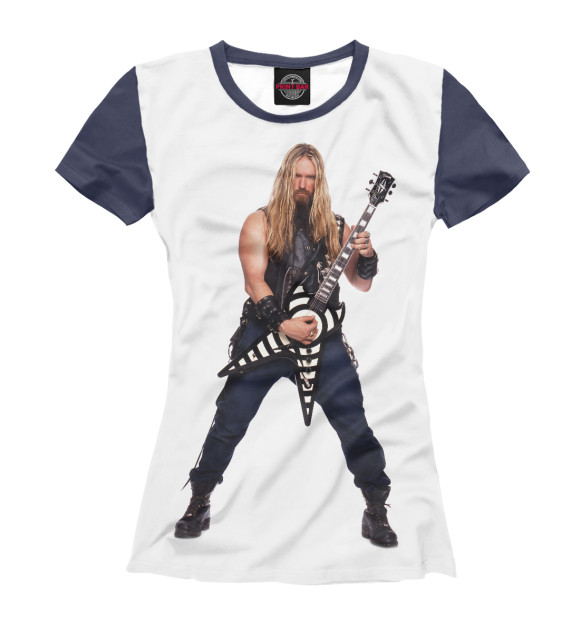 Футболка для девочек с изображением Zakk Wylde цвета Белый