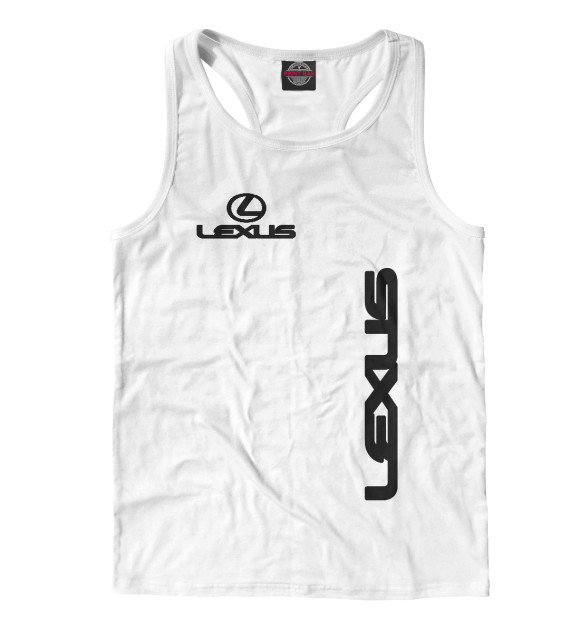 Мужская майка-борцовка с изображением Lexus цвета Белый