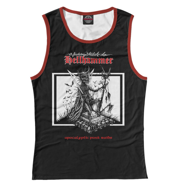 Майка для девочки с изображением Hellhammer цвета Белый