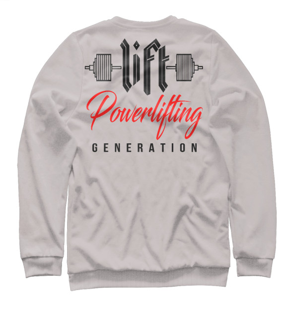Свитшот для девочек с изображением LIFT - Powerlifting life цвета Белый
