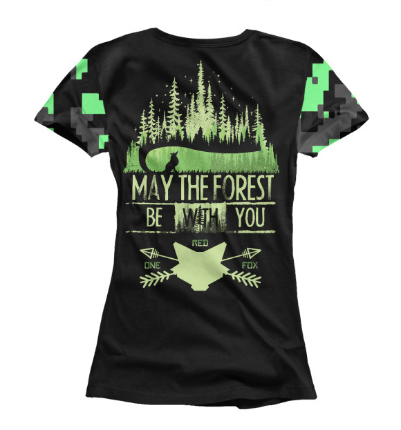 Женская футболка с изображением Forest цвета Белый