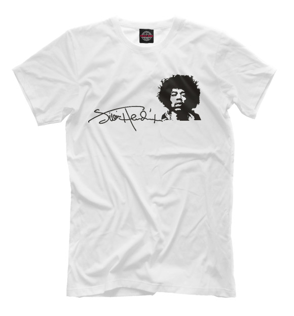 Мужская футболка с изображением Jimi Hendrix цвета Молочно-белый