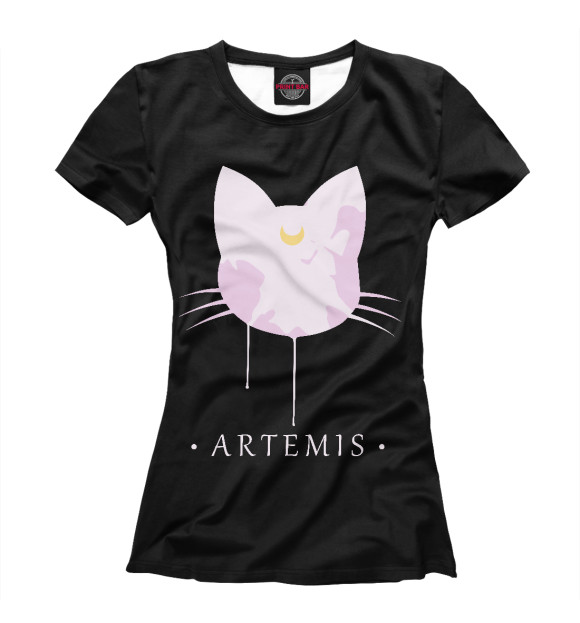 Футболка для девочек с изображением Artemis цвета Белый