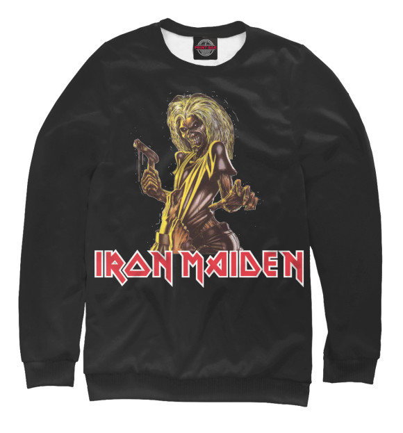 Свитшот для девочек с изображением Iron Maiden цвета Белый