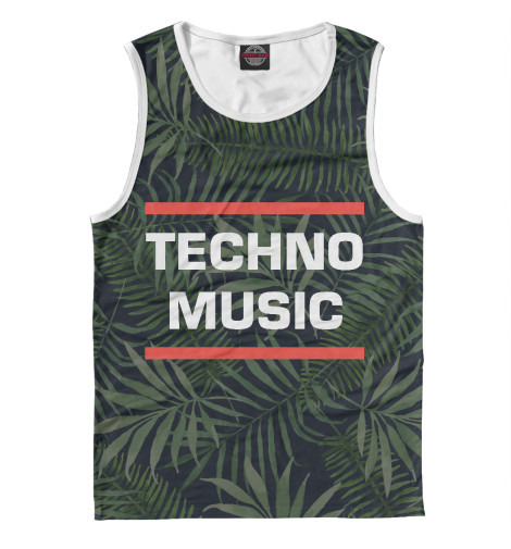 

Майки Print Bar, Белый, Techno music