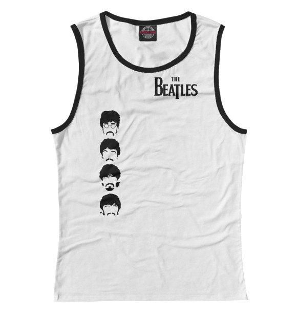 Майка для девочки с изображением The Beatles цвета Белый