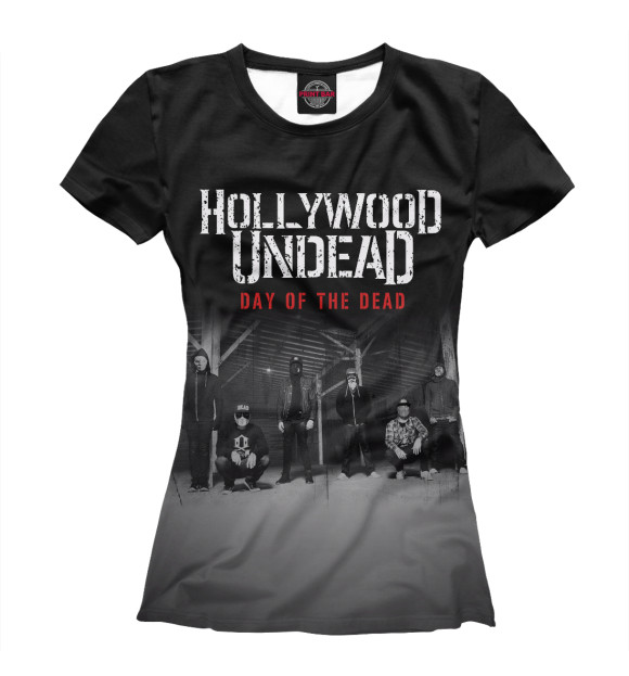 Женская футболка с изображением Hollywood Undead цвета Белый