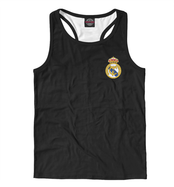 Мужская майка-борцовка с изображением Real Madrid цвета Белый