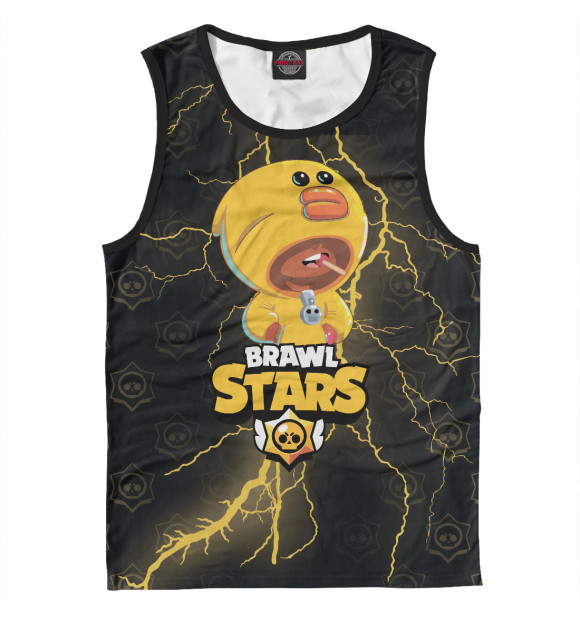 Мужская майка с изображением Brawl Stars цвета Белый