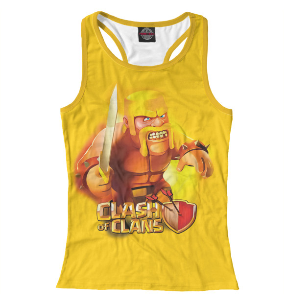 Женская майка-борцовка с изображением Варвар цвета Белый