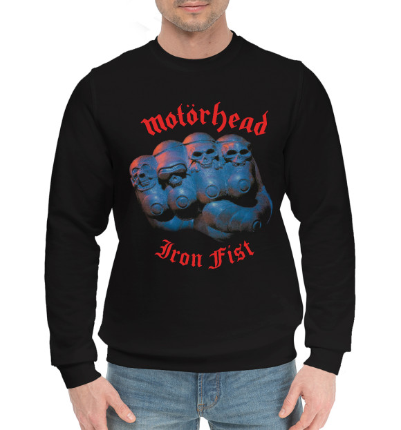 Мужской хлопковый свитшот с изображением Motorhead цвета Черный